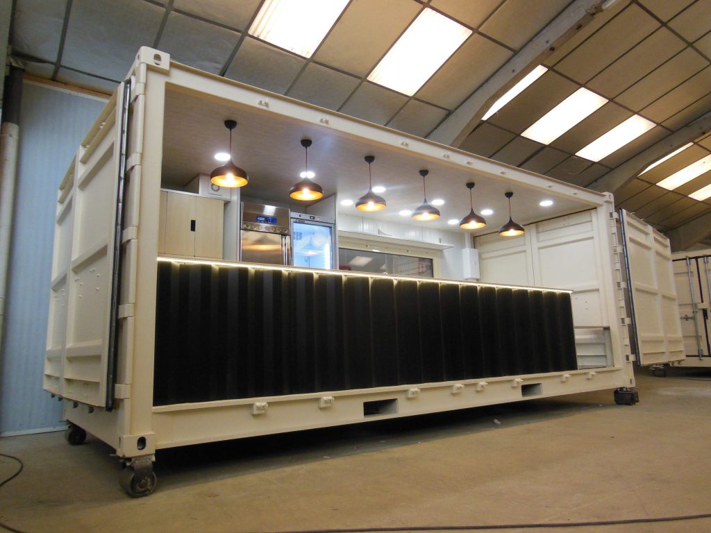 container bar éphémère Container bar container magasin hedimag module H container évènementiel pop-up store container boutique container showroom container restauration