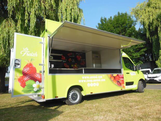 Camion vente de fruits légumes SAVEOL