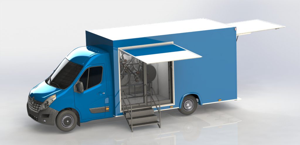 Camion atelier et showroom camion showroom mobile
