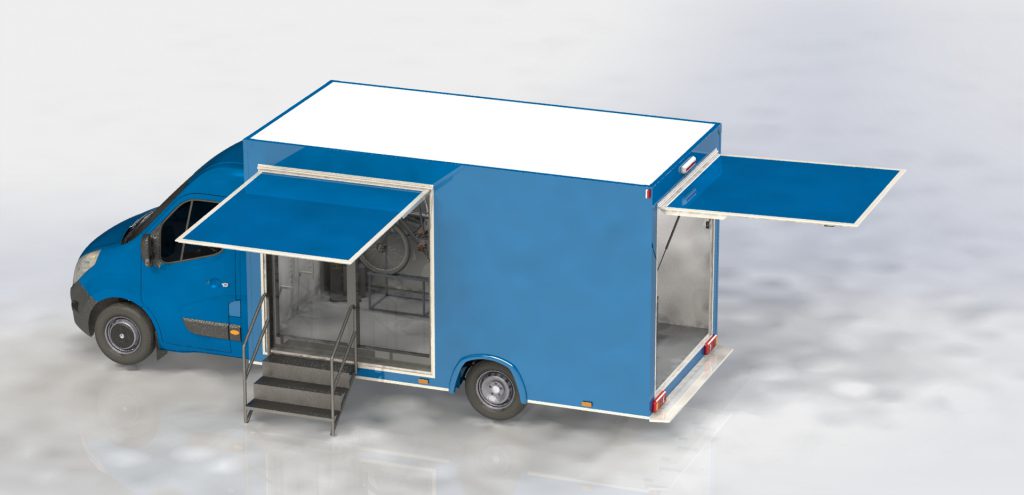 Camion atelier et showroom camion showroom mobile