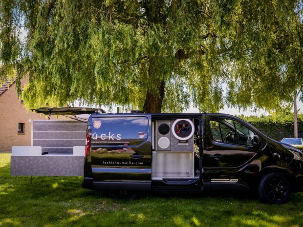 Camion cuisine mobile coulissante