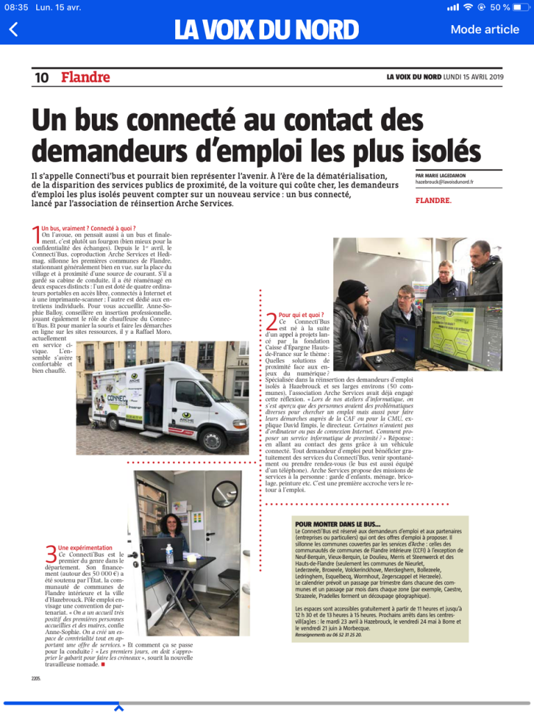 La voix du nord bus connecté
