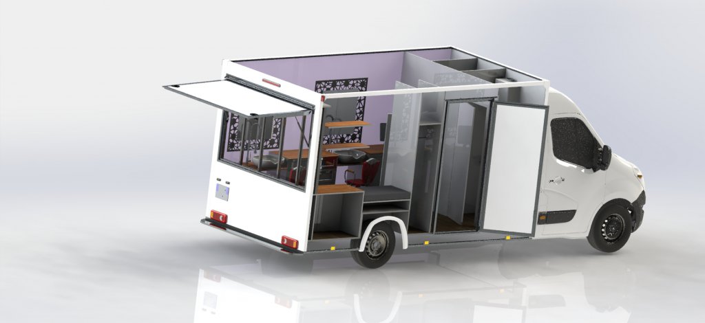 camion coiffure hedimag barber truck