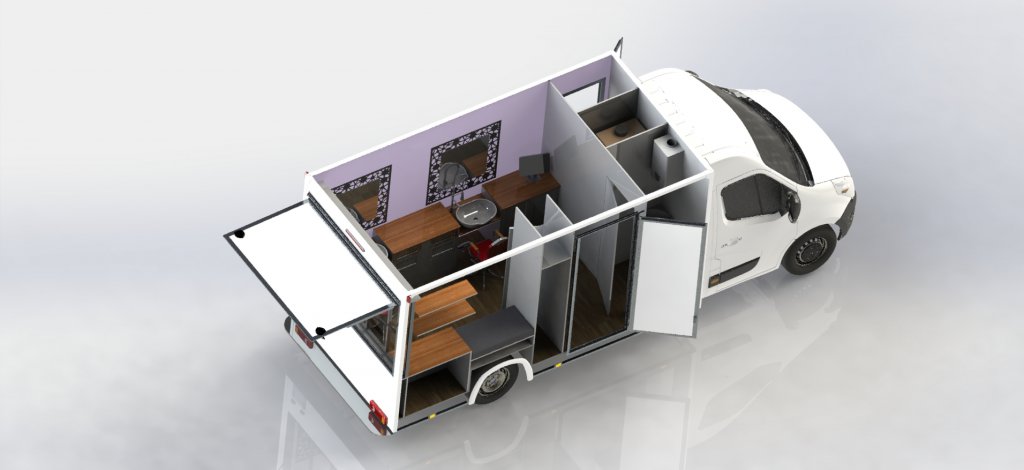 camion coiffure hedimag barber truck