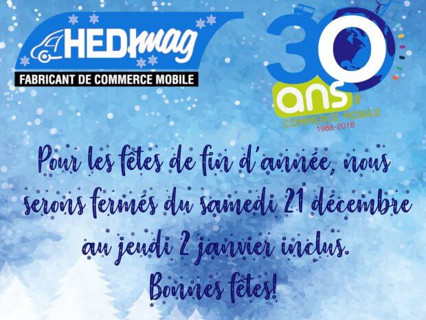 Fermeture annuelle fêtes de fin d&rsquo;année