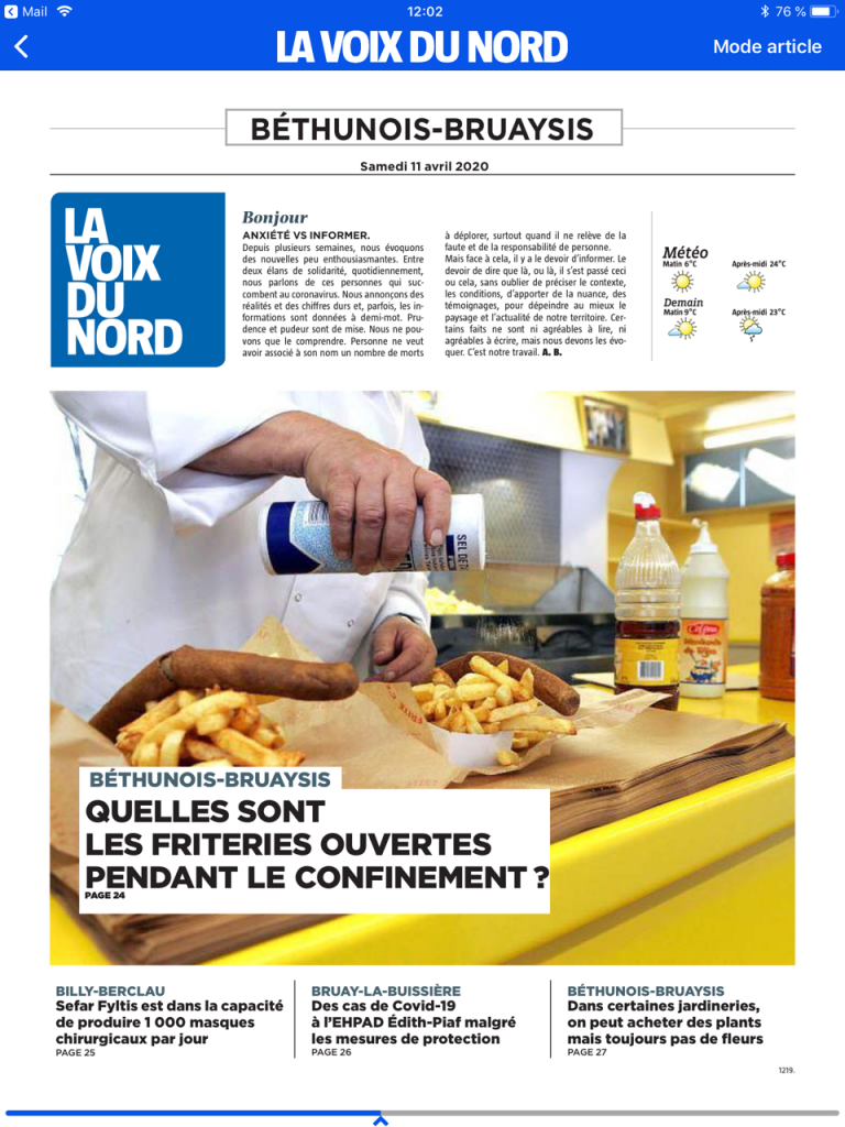 Articles VDN Friteries ouvertes
