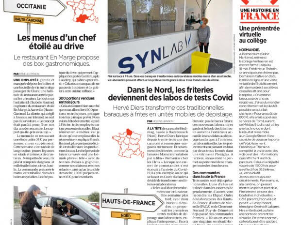 Le Parisien Article sur les véhicules de dépistage