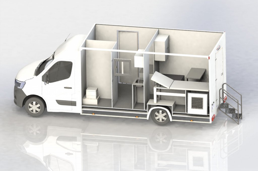 Camion vaccin cabinet médical mobile