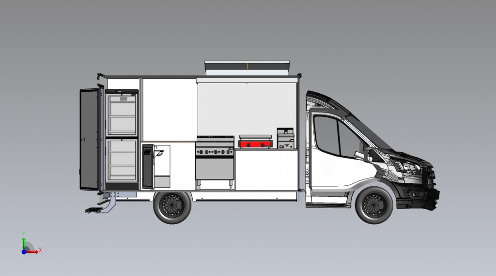 Camion FoodTruck vue arrière