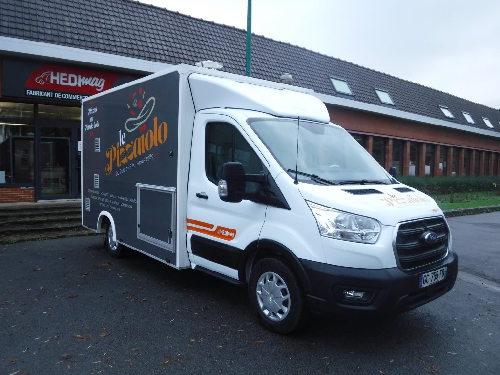 Le Pizzaiolo Hermann camion ford transit access pizza bois