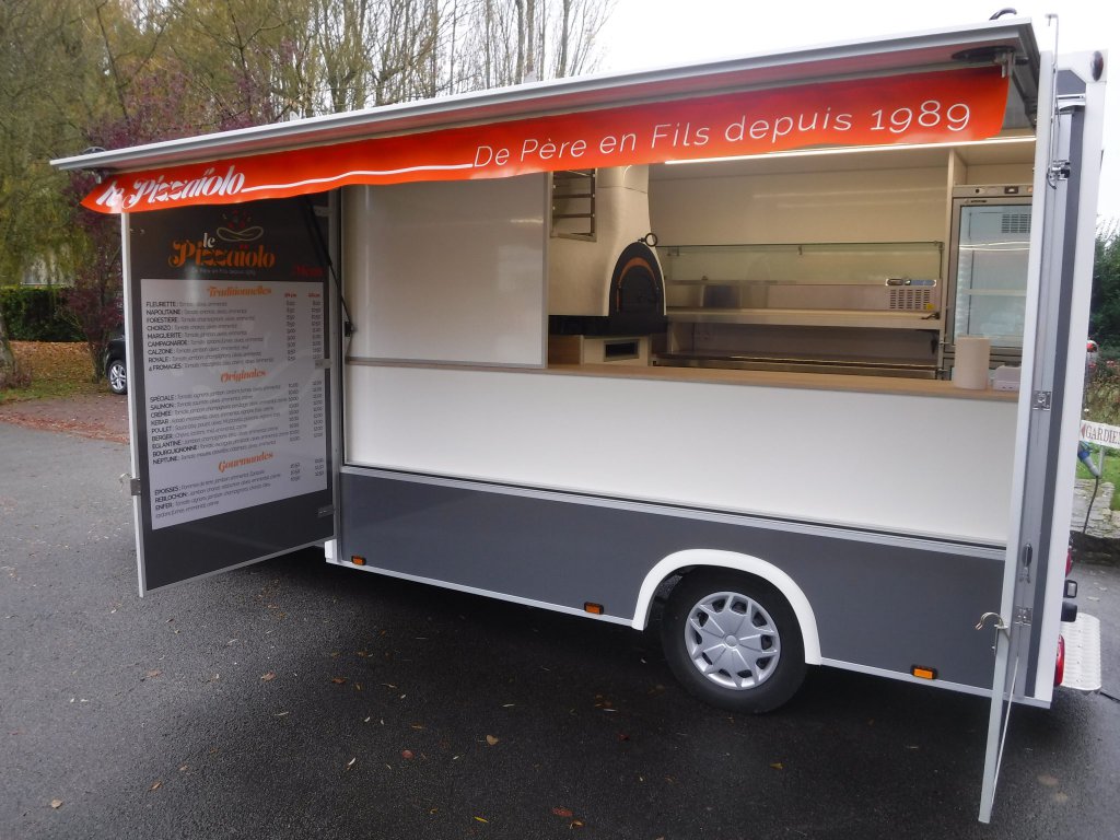 Le Pizzaiolo Hermann camion ford transit access pizza bois