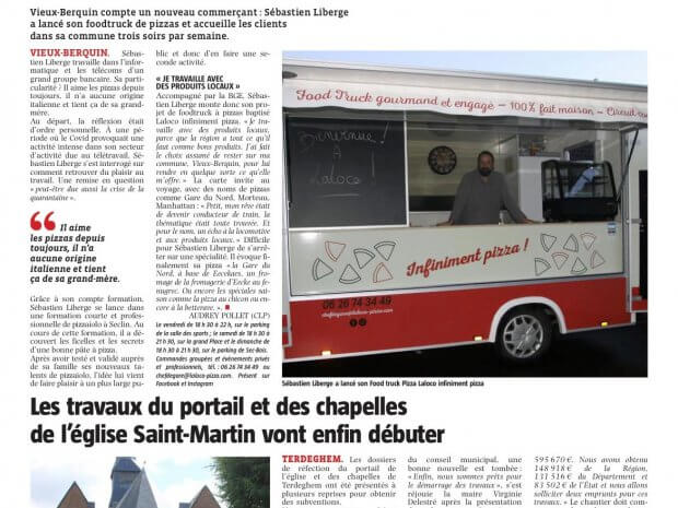 Un food truck pizza à la cuisine locale