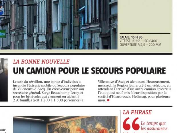 Un camion épicerie pour le Secours Populaire