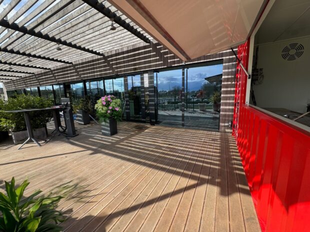 Container aménagé snack restauration pour La Capitainerie
